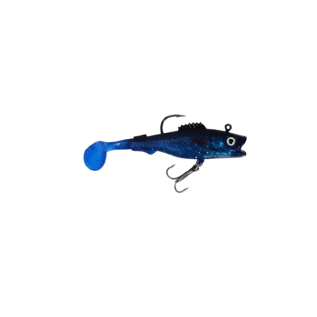 Soft Fishing Lure 9cm 14g Swimbait with Paddle Tail Realistic Fish Shape for Freshwater Saltwater Fishing Tackle