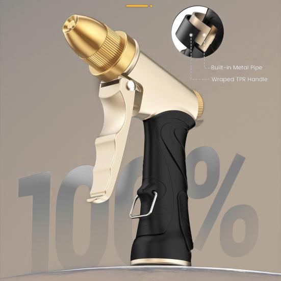Yousheng Garden Hose Nozzle Adjustable Spray Patterns Heavy Duty Garden Sprayer High Pressure Water Nozzle for Plants Car Washing Pet Showering