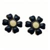 Korean Fashion Geometric Stud Earrings Vintage Zirconia Flower Bridal Earring Party Accessories For Women Ear Jewelry Gifts