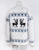 Autumn and winter knitted sweater christmas elk jacquard pullover crew neck top sweater women
