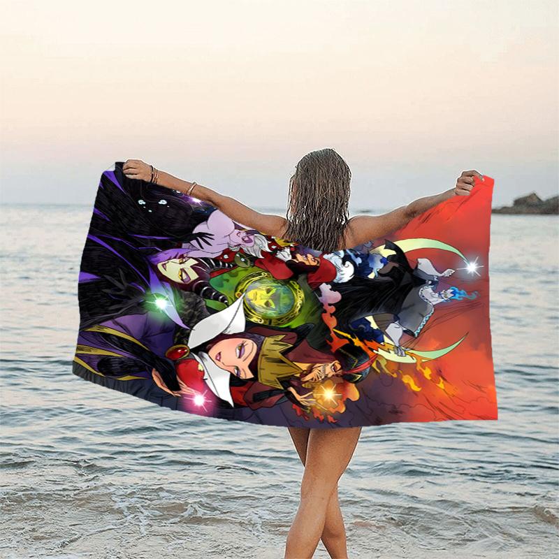 1pc Villains2 Beach Towel, Beach and Seaside Swimming Pool Equipment, Fashion Pattern, Rectangular, Travel Essentials