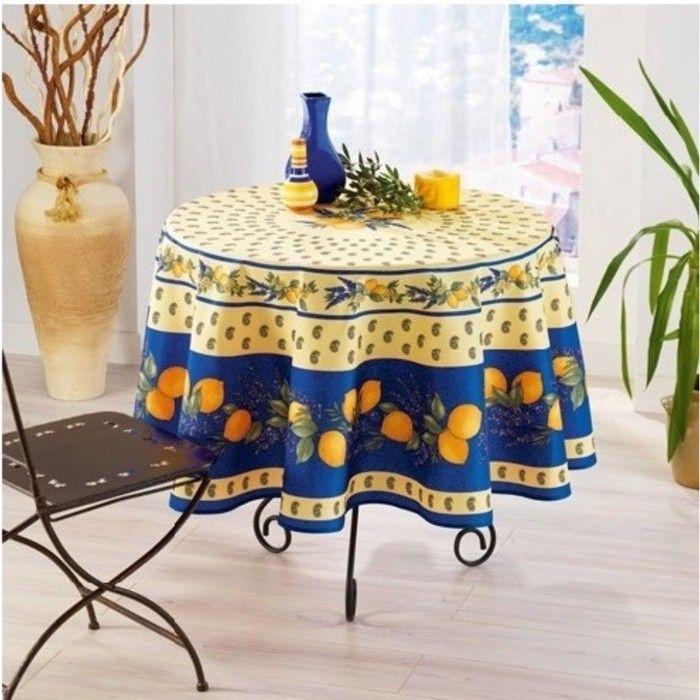 Nappes - PROMO LINGE - Polyester - 180cm - bleu