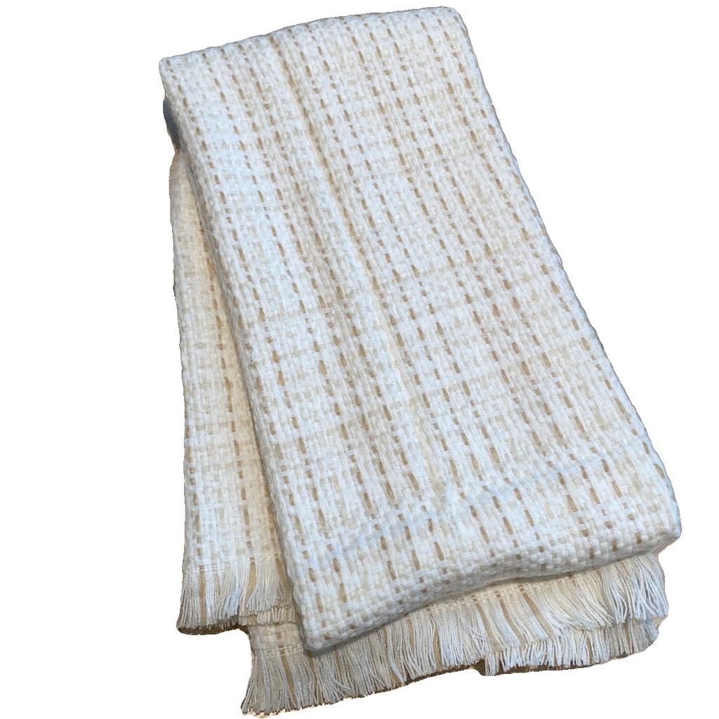 Scarf Women's Korean Style Fashionable and Elegant Imitation Cashmere Versatile Pure White Long Dual Use Warm Shawl Trendy