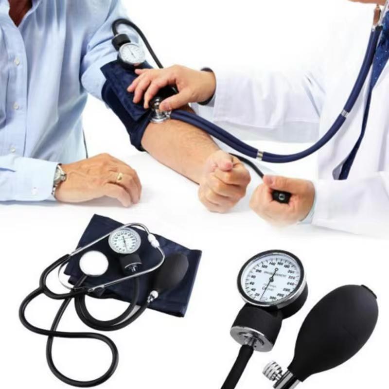 Manual Blood Pressure Monitor with Stethoscope, Medical Aneroid Sphygmomanometer Cuff Kit for Home Use