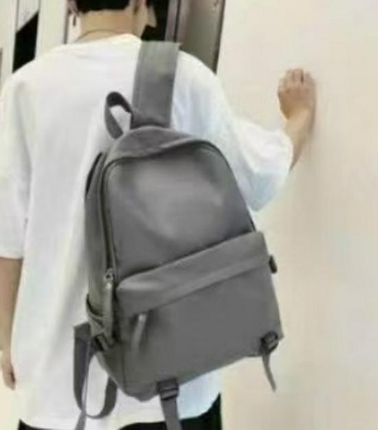 Trendy Men's PU Leather Backpack - Korean Style, Solid Color, for College Students
