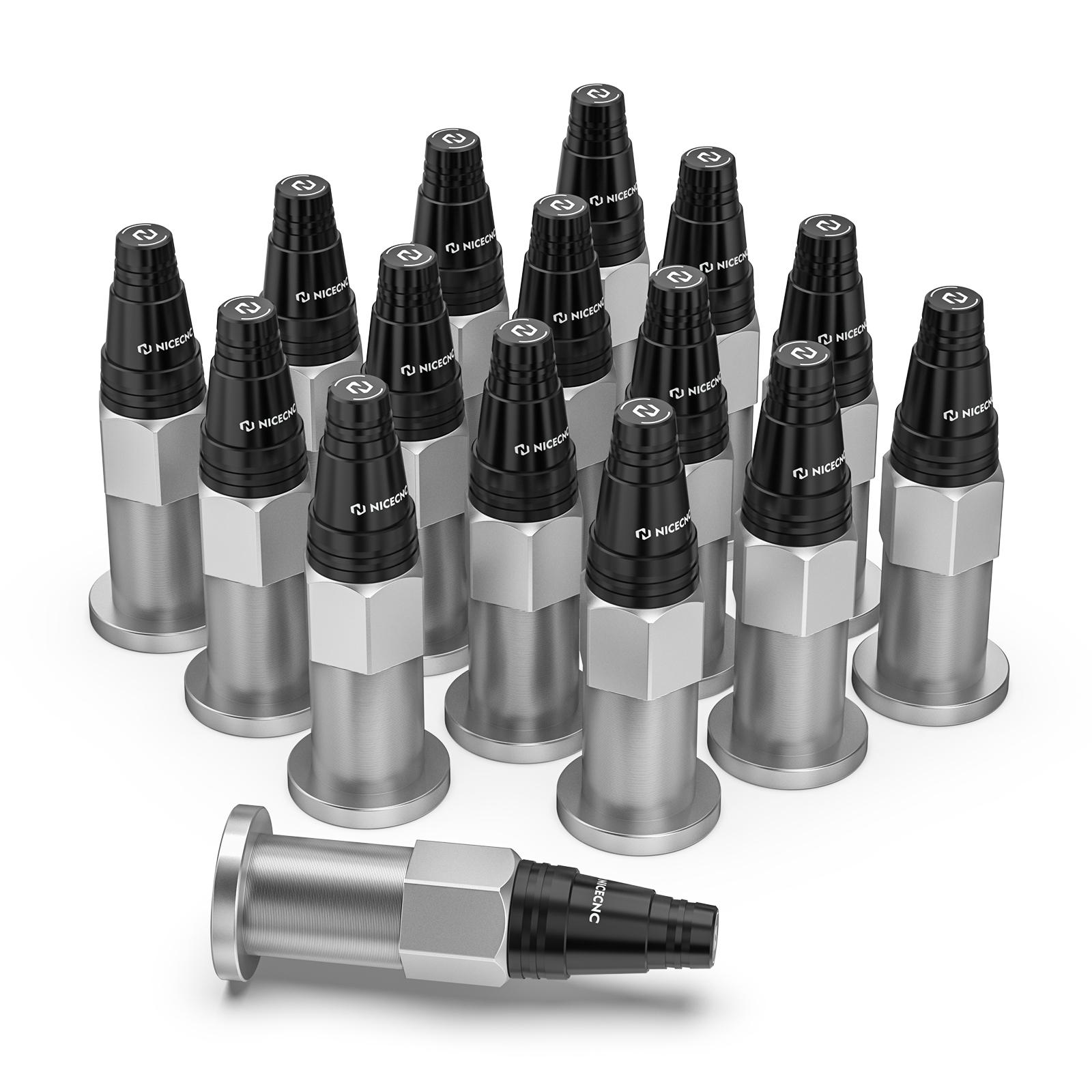 

ATV 16PCS Polished Spiked Aluminum Wheel Lug Nuts For Yamaha Raptor 700 YFZ450 YFZ450R GRIZZLY 700 Banshee 350 Can-Am Outlander чёрный