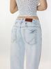 2000-talls lyseblå jeans med lav midje Ny kvinne Streetwear American Vintage denimbukser Dame Uformelt vasket rette pantalons Mujer