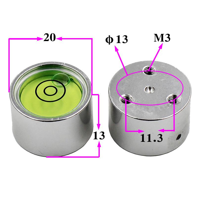 Round Spirit Level Bubble Universal Bullseye Horizontal Beads Size 20*13mm 1Piece