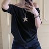 T-shirts Women Solid Simple Summer Casual Cleanfit Short Sleeve All-match Young Girls Streetwear Y2k Top Aesthetic Clothes Ins