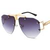 Luxury Designer Women Sunglasses Vintage Rimless Ladies Fashion Sun Glasses New  Summer Shades