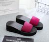 2019 Korean Platform Sandals: Stylish One-Strap, Solid Color, Versatile Home Slippers