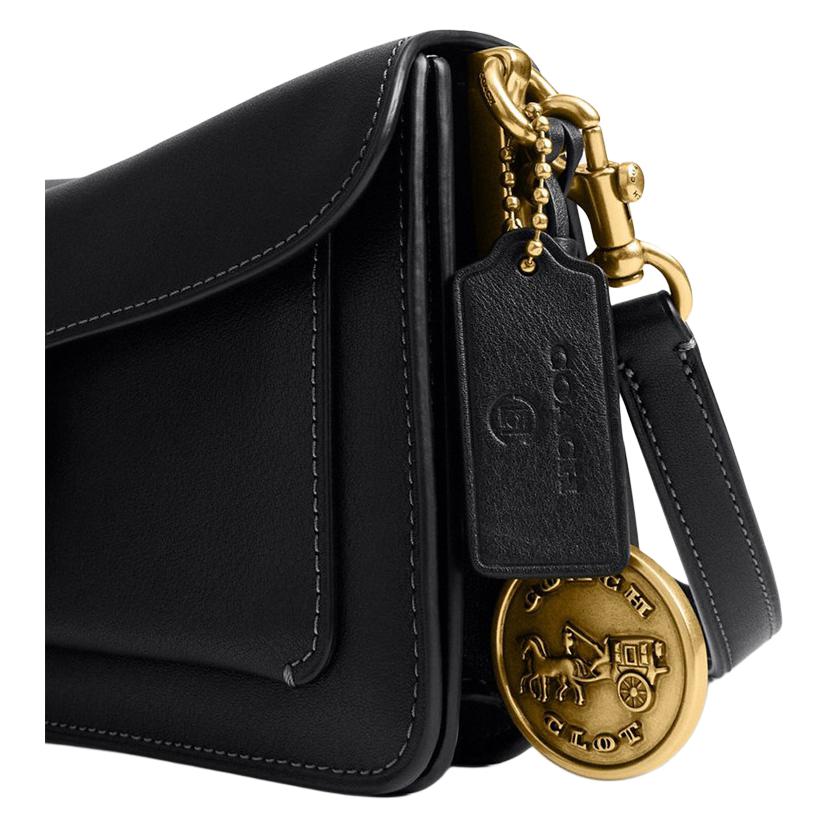 Coach X CLOT Collaboration Tabby 26 Premium Commuter Flap Leather Crossbody Shoulder Bag Medium Women Bags Black CDW26-B4M2
