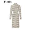 PORTS Women's Elegant Tie-Waist Midi Dress