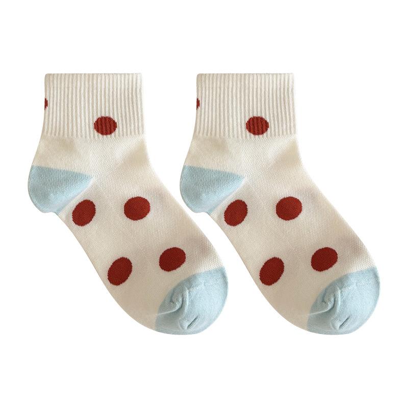 Socks Women'S Medium Tube Socks Cartoon Embroidery Cute Socks Versatile Short Tube Socks Breathable Sports Socks Socks