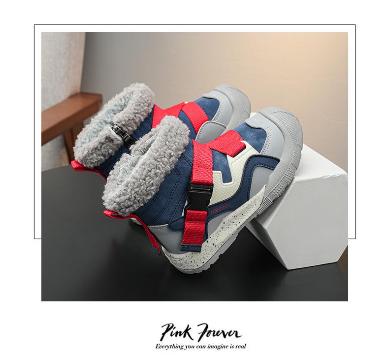 Winter Kids' Snow Boots: Boys' Velvet, Girls' Cotton - Warm, Durable Cold Protection