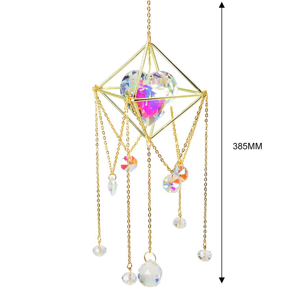 Acchiappasole Cristallo Diamante Luna Sole Farfalla Loto Arcobaleno Decorazione Natalizia Decorazione Casa Giardino Campanello Eolico