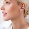 Fashion C Shape Round Cartilage Clip Earrings For Women Fake No Pierced Earrings Crystal Rhinestone Geometric Jewelry Gold