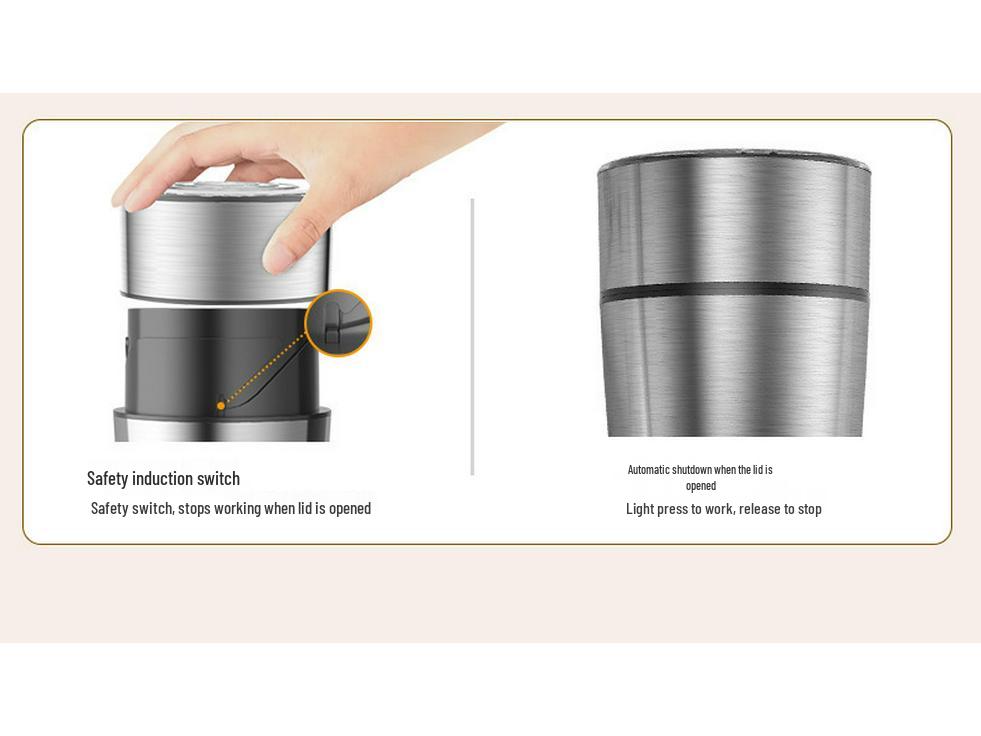 High-Power 110V/220V Low-Noise Electric Grinder for Coffee, Grains, Cereals, Flour, Chinese Medicine, and Baby Food