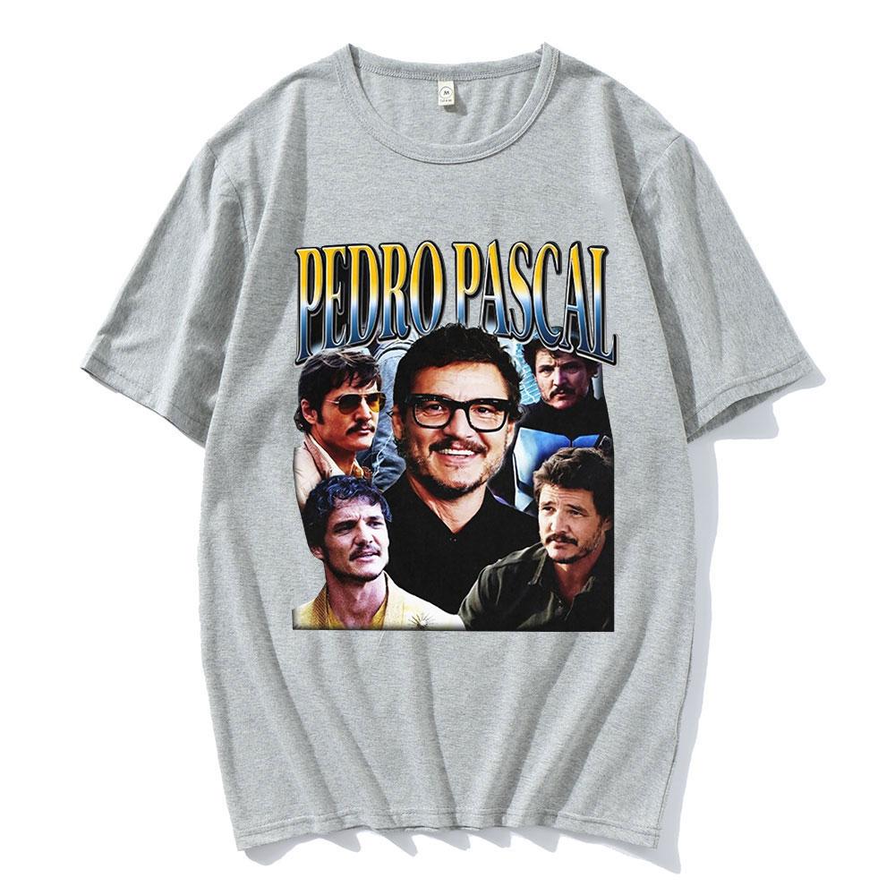 Klasický americký filmový a televizní herec Pedro Pascal Grafické tričko Pánské Dámské Bavlněné Ležérní Trička Topy Nadměrné Velikosti Vintage Streetwear