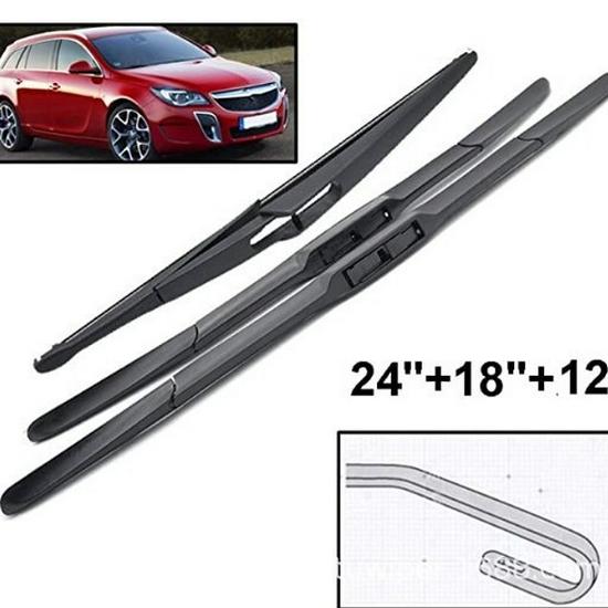 Opel Insignia MK1 (2008-2017) Wiper Blade Set: 24" Front & 18+12" Rear.