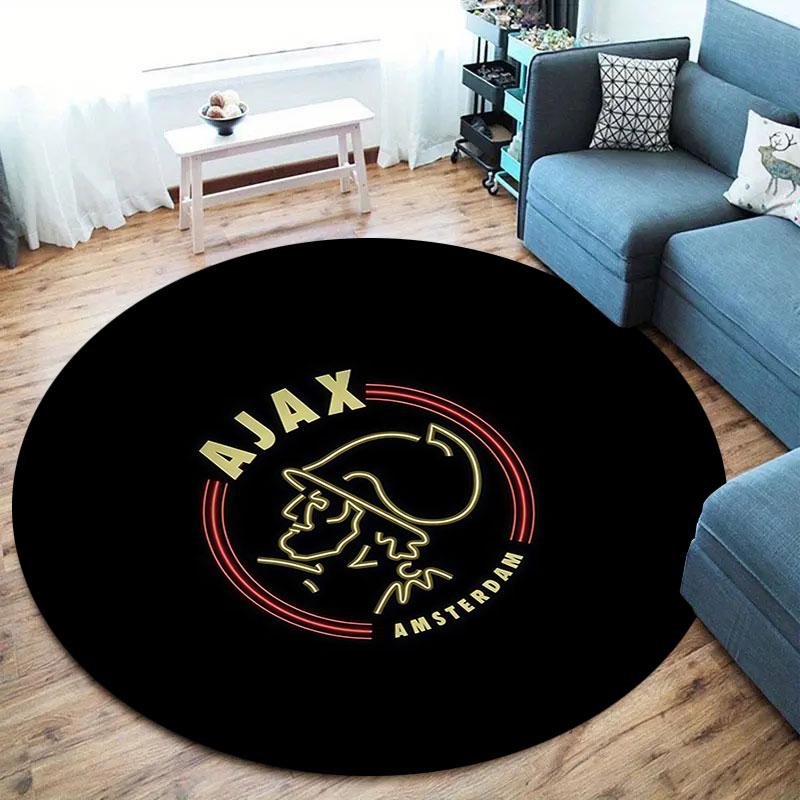 AFC Ajax Round Area Rug,Carpet Rug for Living Room Bedroom Sofa Playroom Decor,Non-slip Floor Mat