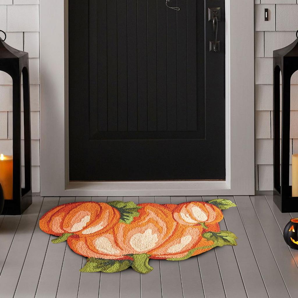 Pumpkin Shaped Doormat, Halloween Shaped Pumpkin Carpet, Alien Shaped Carpet
