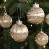 9pcs 6CM/8CM Christmas Hanging Balls White Champagne Xmas Tree Ornaments  Home New Year Decor
