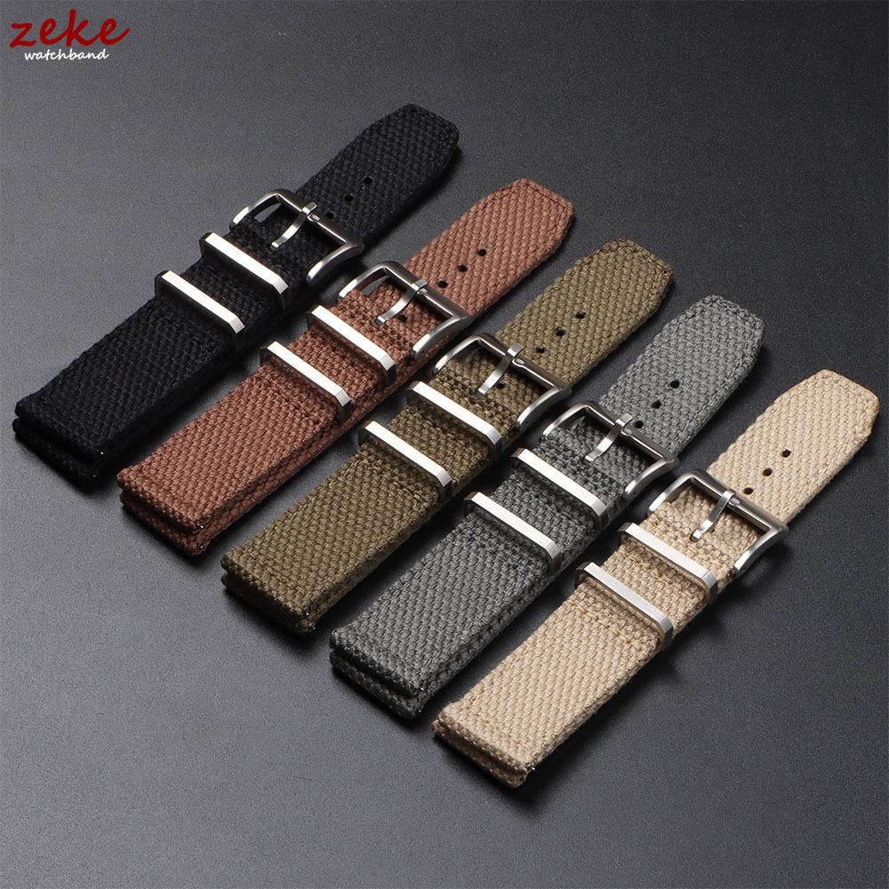 Genuine Linen Nylon Watch Strap 20mm 22mm for Omega Business Cotton Fabric Bracelet Breathable Woven Sports Strap for Men Women