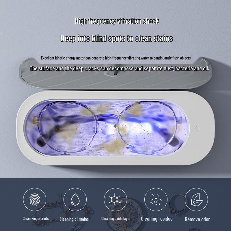 Multifunktionaler Vibrationsreiniger für Brillen, Zahnprothesen, Schmuck und Ölflecken
