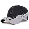 Duck Tongue Cap Streetwear Flame Embroidery Racing Baseball Hat
