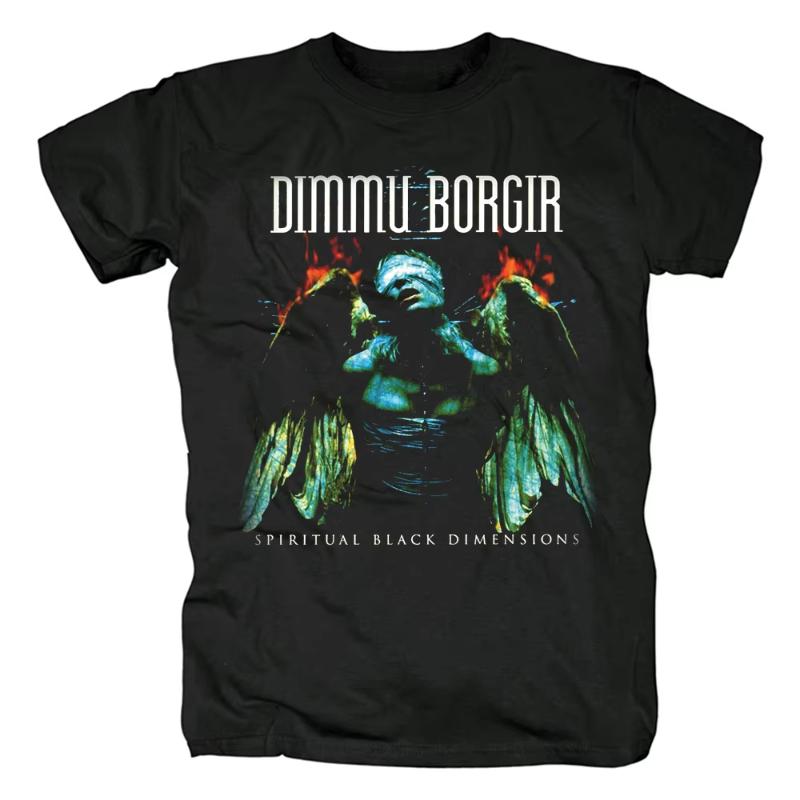 Dimu Borgir Dark Castle Symphonic Metal Rock T-Shirt Men's and Women's Summer Cotton Loose Crew Neck Casual Sports Short Sleeves