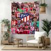 Atletico Madrid Wanddekoration Wandteppich Kunst Für Haustiermemorial Geburtstag Hochzeitsparty Kulisse Familiengeschenk