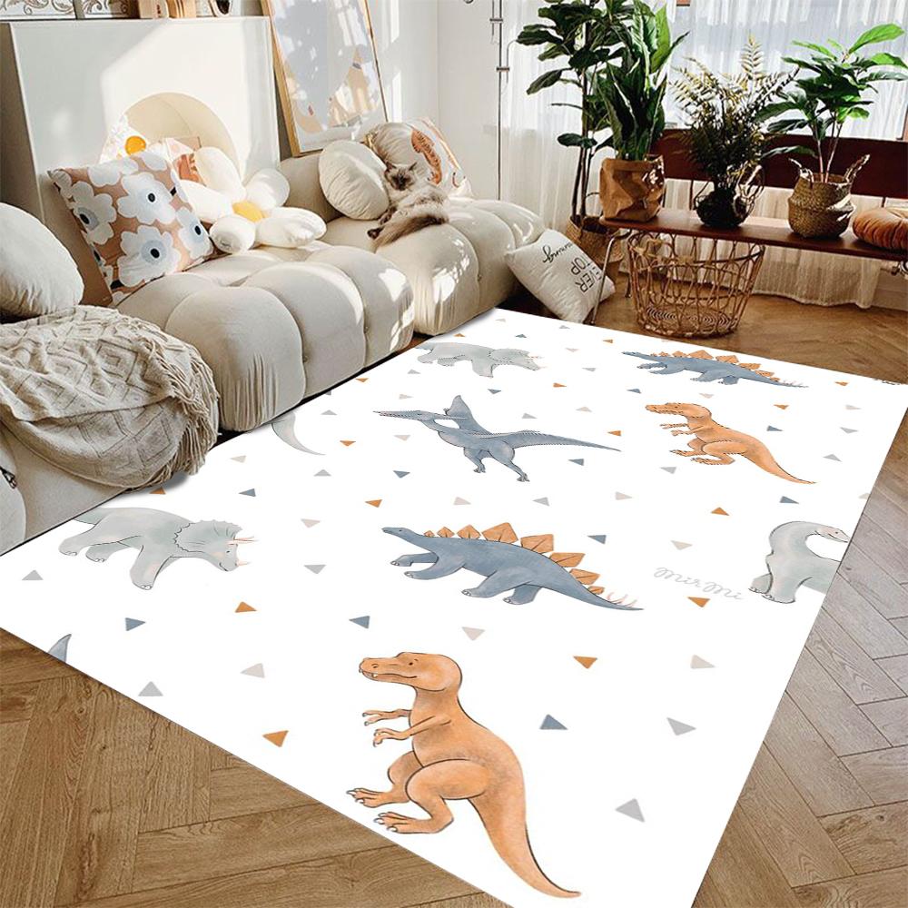 Kawaii Cartoon Dinosaur Carpet Parent-child Activities Area FloorMat Living Room Decor Sofa Rug Bedroom Bedside Rug Kitchen Mat
