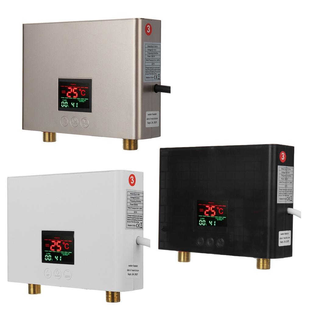 5500W Instant Constant Temperature Electric Water Heater Tankless Quick Hot Shower Bathing Machine for Home Kitchen White/ Black/golden 110V