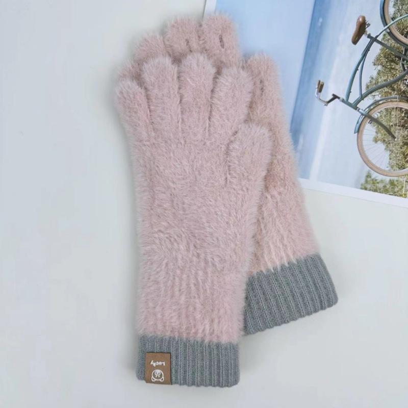 Autumn and Winter Women's Gloves Warm Extended Cold Proof Finger Touch Screen Anti Freezing Gloves