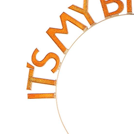 Hairbands Crown Exquisite Eye-catching Alloy Anti-rust Charming Letter Design Happy Birthday Crown for Girl