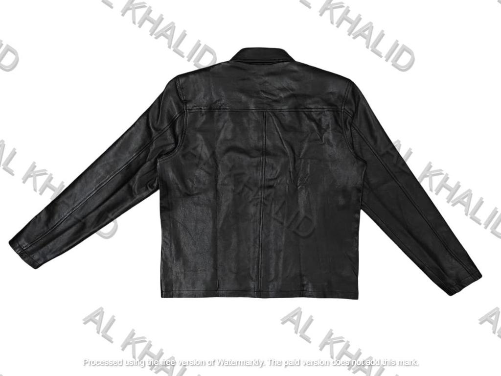 AL KHALID Men's Leather Jacket Black Genuine Lambskin Leather Jacket Motorcycle Stylish