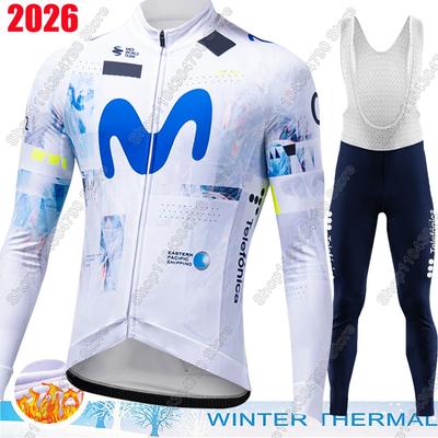 M Pro Team 2026 Cycling Jersey Set Clothing Suit Spain Mens Winter Summer Long Sleeve MTB Bike Road Pants Bib Ropa Ciclismo