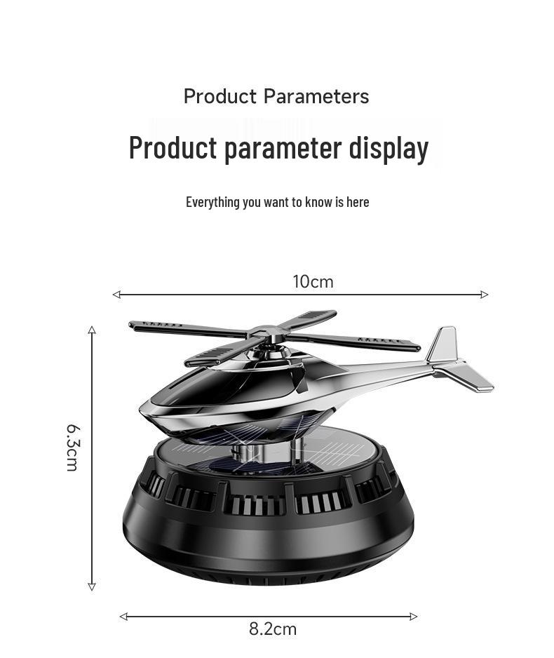 Solar-Powered Rotating Helicopter Aroma Diffuser - Long-Lasting Fragrance Ornament