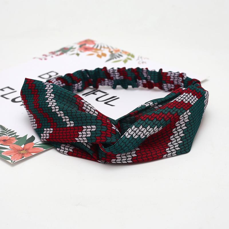 Fashion Bohemian Headband Print Hairbands For Women Girls Vintage Cross Knot Turban Bandanas Headwear Hair Accessories