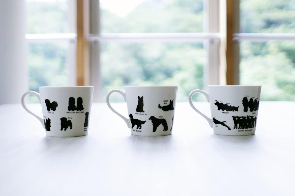 In Marumo Takagi Pottery Yuruinu Set of Changes with Shih Shiba Siberian Golden Dalmatian [Temperature Design] Warm-sensing Mugs, 3, Temperature,