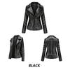 2024 Women's Exclusive PU Leather Motorcycle Jacket - Thin Short Design for Spring and Autumn