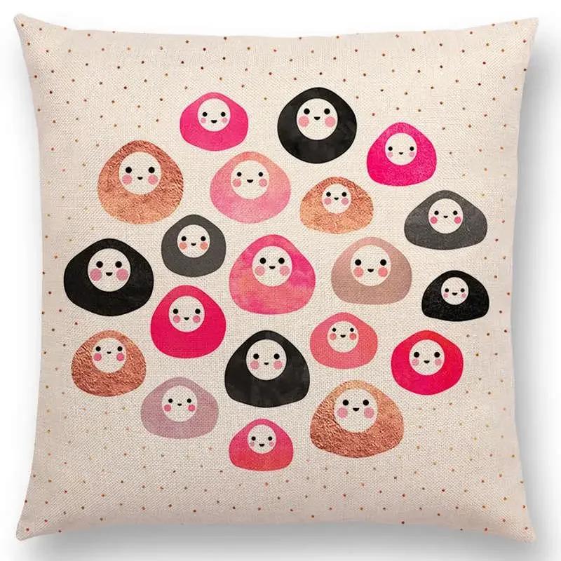 

Latest Happy Love Warm Words Colorful Spots Kind Heart Fierce Mind Brave Spirit Cushion Cover Car Decor Sofa Throw Pillow Case 66x66cm