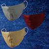 Touchstone Soft Cotton Small Size Face Masks Reusable Machine Washable Handcrafted Double Layer Fabric for Women, Men. (Pack Of 3). Brown Blue Light