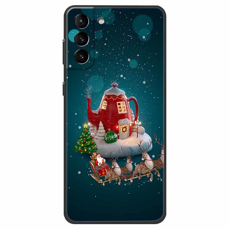 Christmas Case For Samsung S21 Plus Case S21 FE Silicone Soft TPU Cover for Samsung Galaxy S21 / S21 Ultra FE + 5G Case New Year
