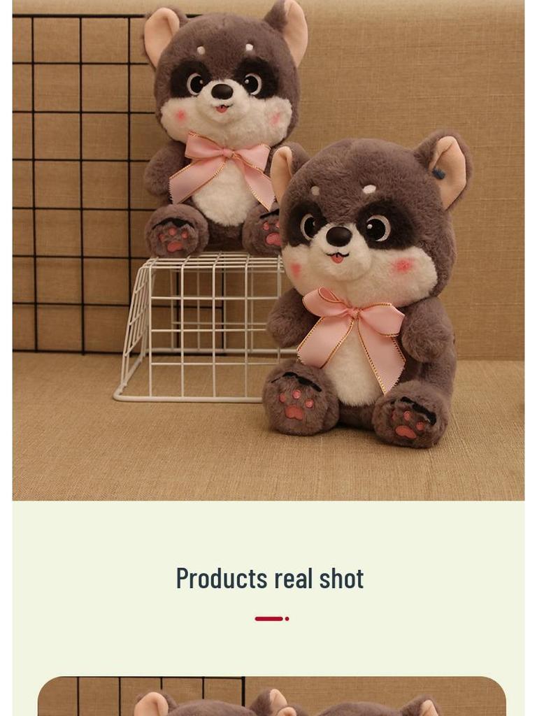 Cute Raccoon Bow Tie Plush Toy - Girl's Cloth Doll & Birthday Gift