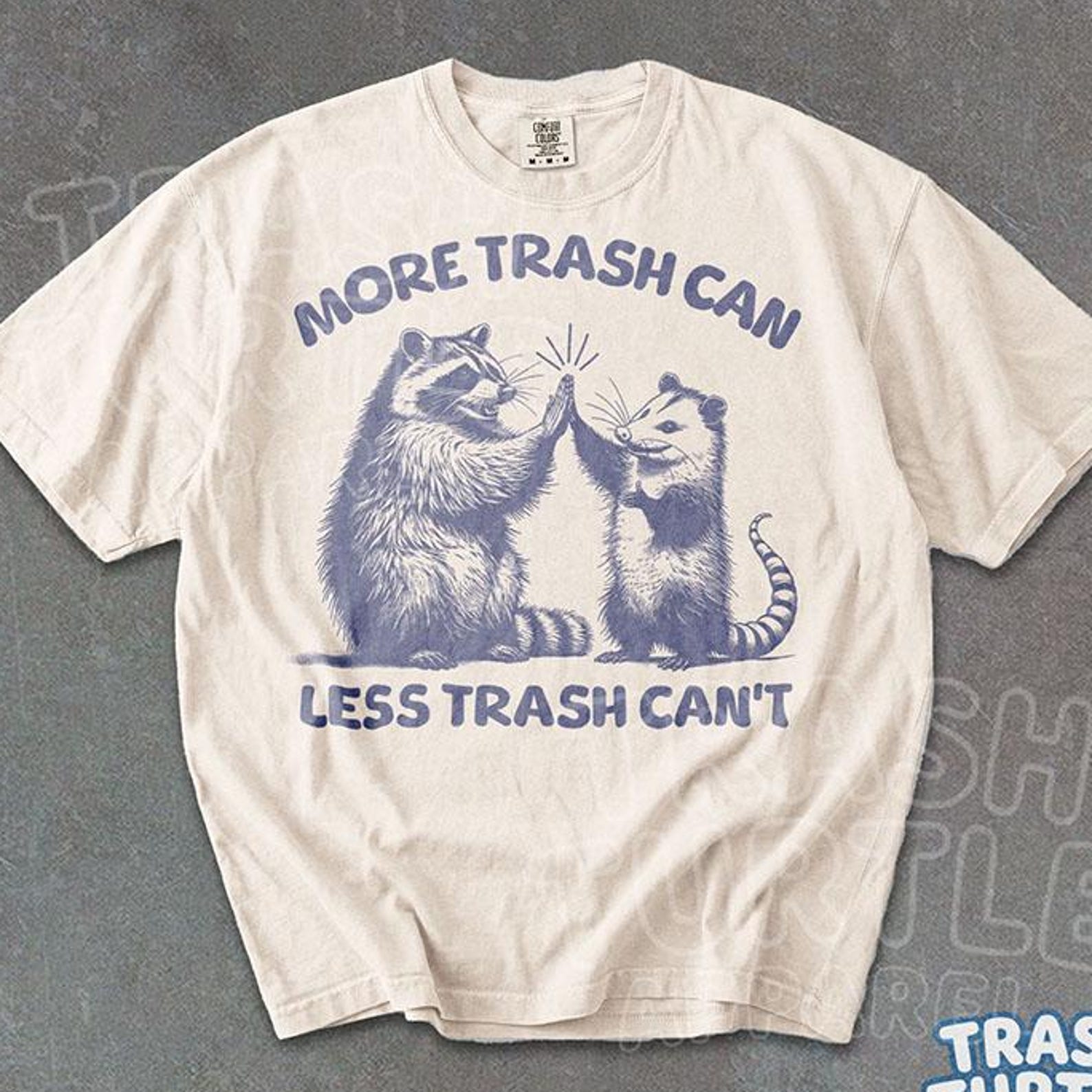 More Trash Can Less Trash Can t Shirt, Retro Graphic Tshirt, Funny Raccoon T-shirt, Meme T-shirt, Unisex Nostalgia Tee 2XL