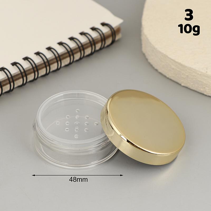 Empty Plastic Loose Powder Jar with Rotating Sifter 5/10/20/30g Cosmetic Makeup Filling Container with Twist Lid