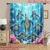 2D flat Photography Backdrop Party Backdrop Cute Coon Sea Turtles 100% Polyester Festive Wall Decor Use for Holiday