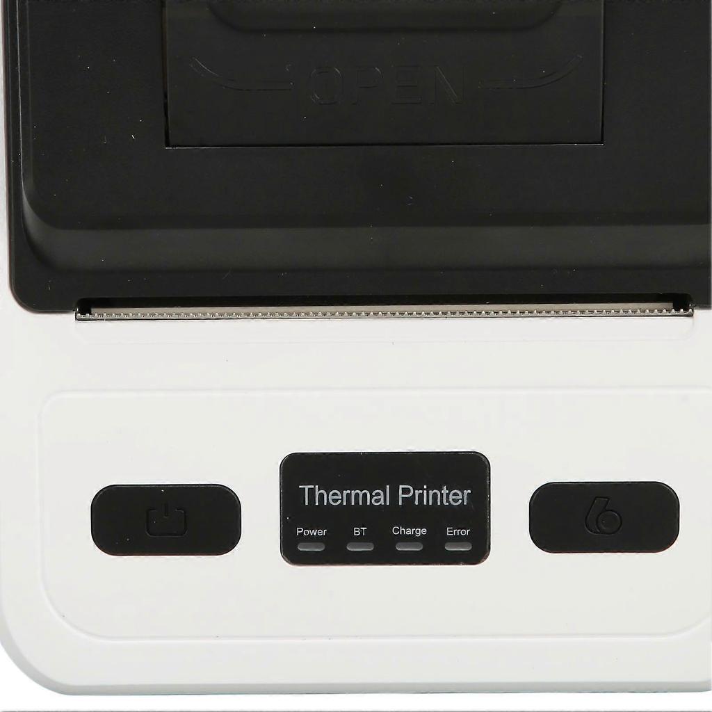 Thermodrucker für Etiketten, Schneller Druck, Große Kapazität, Typ-C-Schnittstelle, 2000mAh Akku, für Zuhause und Büro, Weiß